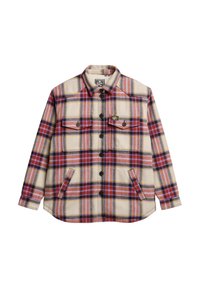 CHECK OVER - Chaqueta de entretiempo - brown purple yellow check