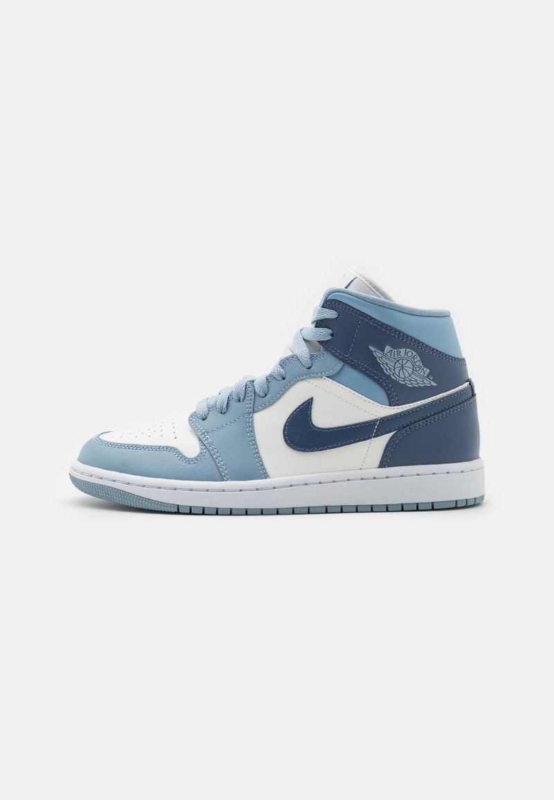 Jordan AIR JORDAN 1 MID - Magas szárú edzÅcipÅk - sail/diffused blue/blue grey/white/fehér