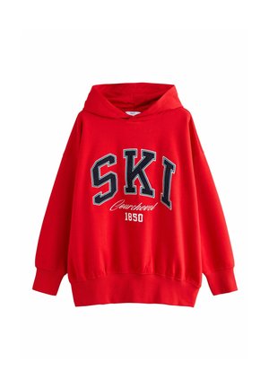 GRAPHIC LONGSLEEVE  - Kapucnis pulóver - red