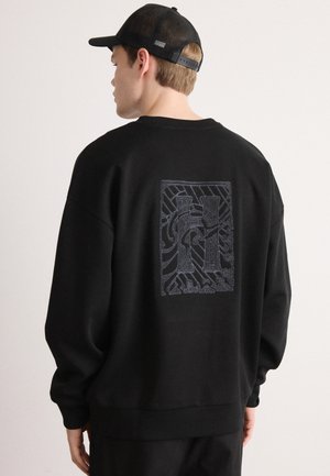 DADSINO - Bluză de molton - black