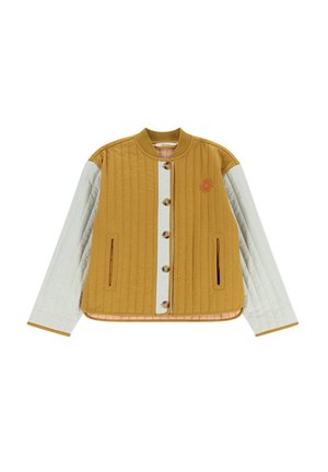 STEPP MIT STICKEREI - Bomber Jacket - dunkelgelb
