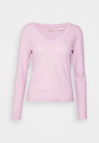Levi's® V NECK BABY TEE - Långärmad tröja - pink lavender