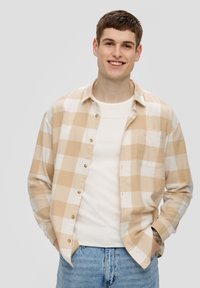 QS KARIERTES - Hemd - beige
