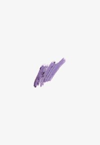 Purple makeup swatch with a slightly glossy texture and varying shades, displayed on a white background. Features multiple brush stroke patterns.
