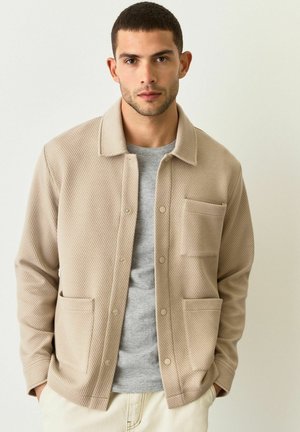 Next REGULAR FIT - DIAGONAL TEXTURE - Summer jacket - neutral brown