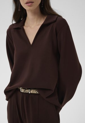 Culture, CUVERDA CHABRINA BLOUSE - Polo - coffee bean