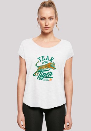 STRANGER THINGS HAWKINS YEAR OF THE TIGER 86 NETFLIX TV SERIES - T-Shirt print - weiß