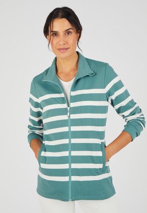 Damart LEISURE COLLECTION - Sweatjacke - vert rayé