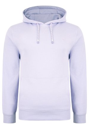 Felpa viola chiaro realizzata in tessuto morbido, con tasca a marsupio, cordini regolabili, polsini a coste e un logo discreto.