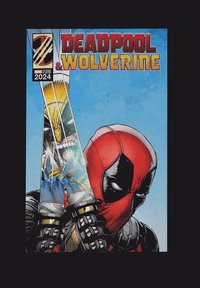 Obálka komiksu s Deadpoolem v červeném a černém kostýmu, který drží meče. Obraz Wolverina je viditelný mezi čepelemi. Nad tím je tučné název.