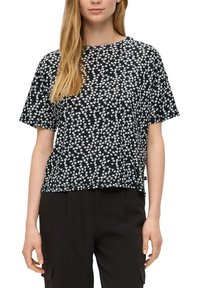 QS MIT ALL-OVER-PRINT - T-shirt imprimé - schwarz