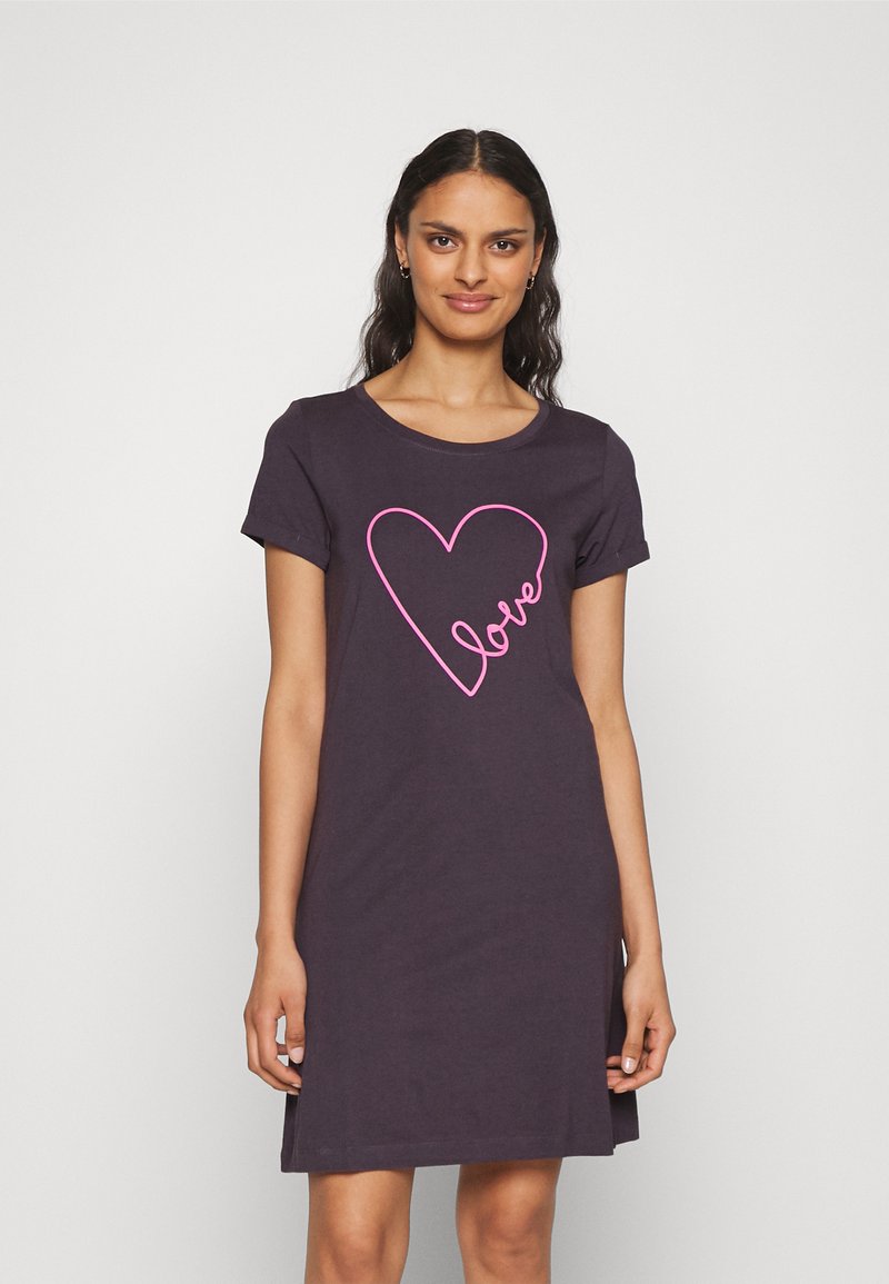 LASCANA - LOVE BIG SHIRT - Nattskjorte - black, Forstørre