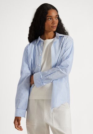CLASSIC FIT STRIPED COTTON-LINEN SHIRT - Cămașă - blue/white