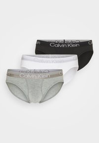 Calvin Klein Underwear HIP BRIEF 3 PACK MODERN STRUCTURE COTTON - Slip - white/ black/grey heather