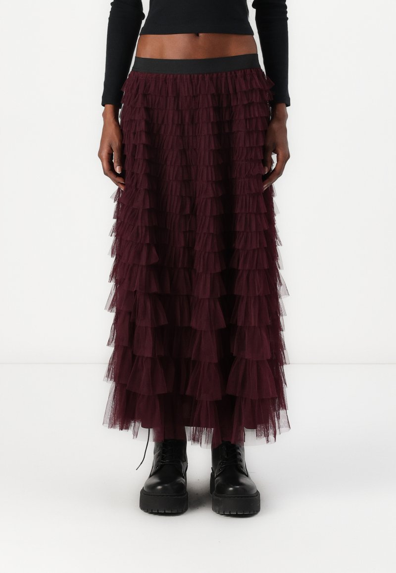 Vero Moda VMNAJA RUFFLE SKIRT - Dolgo krilo - winetasting