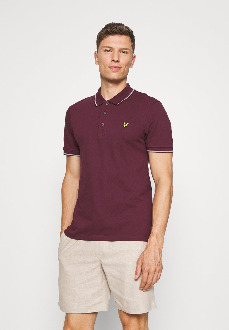 Lyle & Scott Poloshirt - burgundy/ mid grey marl