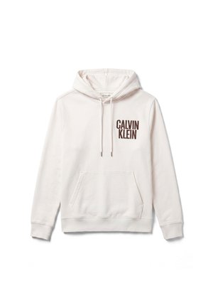 Calvin Klein Jeans, LOGO EMBROIDERY FLEECE DRAWSTRING HOODY - Суитшърт с качулка - tofu
