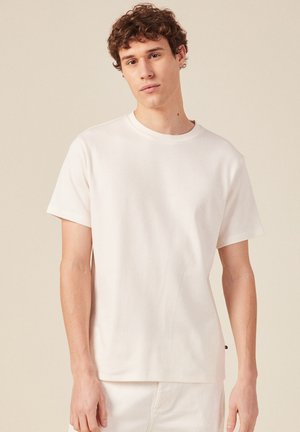 BONOBO Jeans KURZEN ÄRMELN - T-shirt basic - ecru