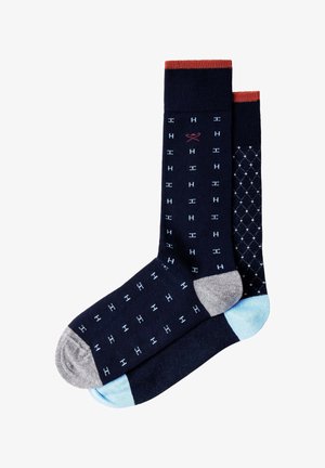 Hackett London, HACKETT LONDON SOCKS H PRINT SOCKS 2P - Socks - ink blue