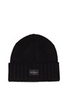 MONO LOGO PATCH BEANIE - Muts - black