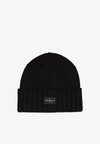 MONO LOGO PATCH BEANIE - Berretto - black