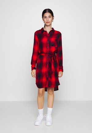 ONLRILEY LIFE DRESS - Shirt dress - mineral red