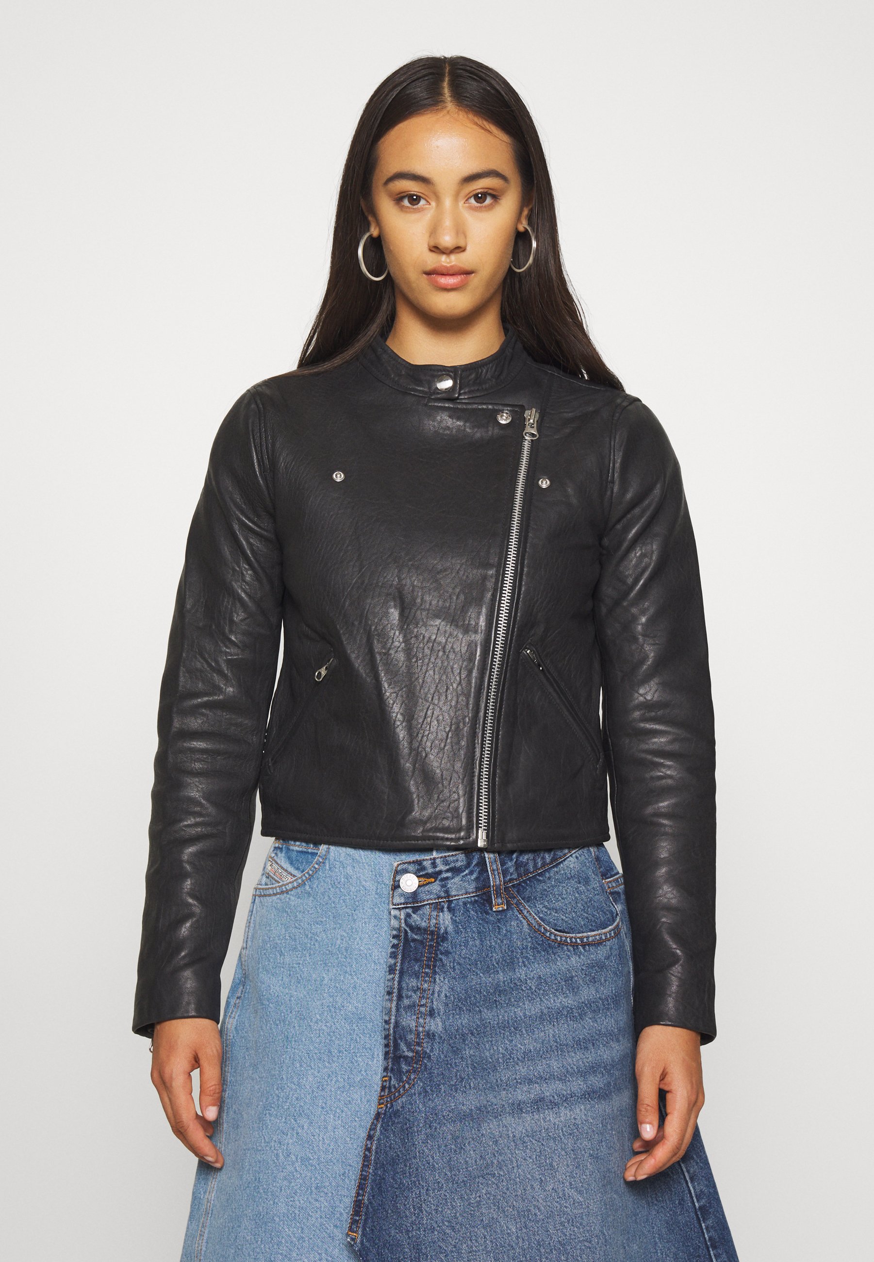 OBJSOPHIE BONITA JACKET Leren jas black OBJSOPHIE BONITA JACKET Leren jas black