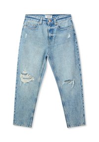 ACID WASH RIPPED MOM  - Jeans baggy - blu denim medio