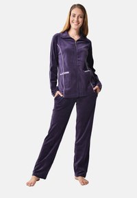 RAIKOU - RAIKOU DAMEN HAUSANZUG - Zip-up sweatshirt - dunkellila Thumbnail Image 1