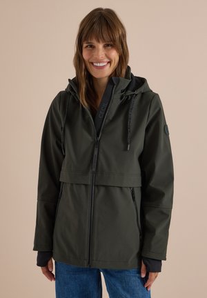 Cecil, SOFTSHELL JACKE MIT ABNEHMBARER KAPUZE - Blouson - olive night