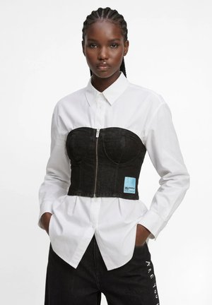 Karl Lagerfeld Jeans, x PIETRO TERZINI BANDEAU - Топ - washed black