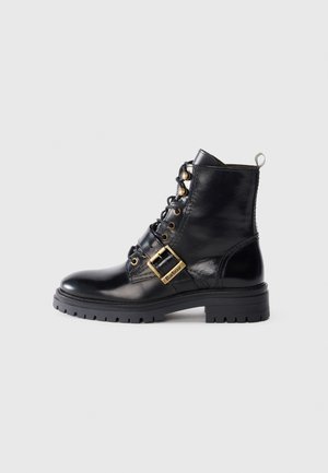 OUSEBURNE - Lace-up ankle boots - black glace