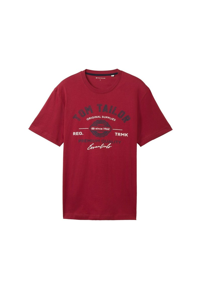 Tom Tailor T-shirt print donkerrood
