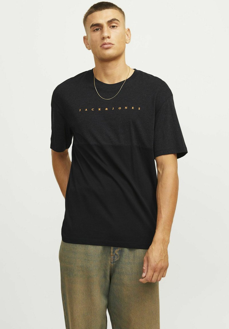 Jack & Jones LOGO RUNDHALS - T-shirts print - black