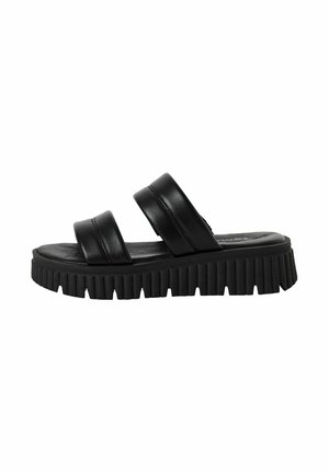 Heeled mules - black
