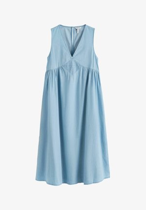 Next, TALL FIT - N. PREMIUM V-NECK EMBROIDERED DETAIL BEACH MAXI DRESS . - Vestito lungo - bleach blue