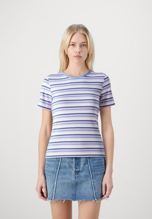 Pieces PCJAYJAY - Μπλουζάκι με στάμπα - coronet blue/hydrangea/cloud dancer