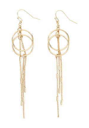 CIRCLE CHAIN DROP - Earrings - gold tone