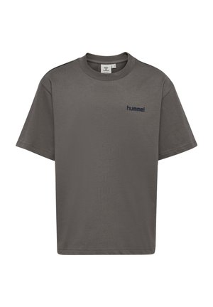 Hummel, HUMMEL HMLJR LOOSE GRAPHIC T-SHIRT S/S UNISEX - T-shirts print - dark gull gray
