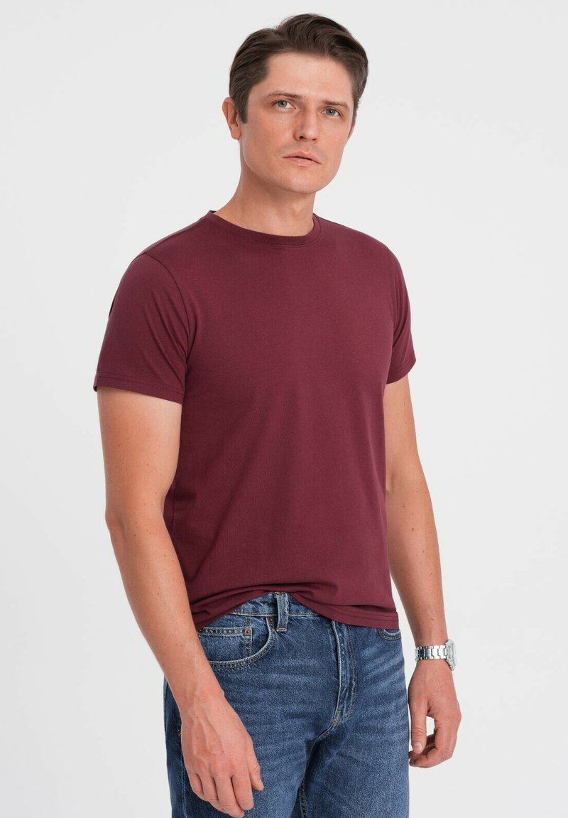 Ombre Jednoduché tričko - burgundy
