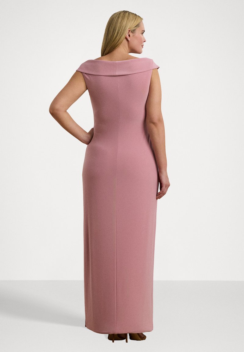 rose gold mother of the bride dresses knee length Zapakasa Women Dusty Rose Formal Dress A-Line Tea-Length Mother of the Bride  Dress With Sequins main image 0