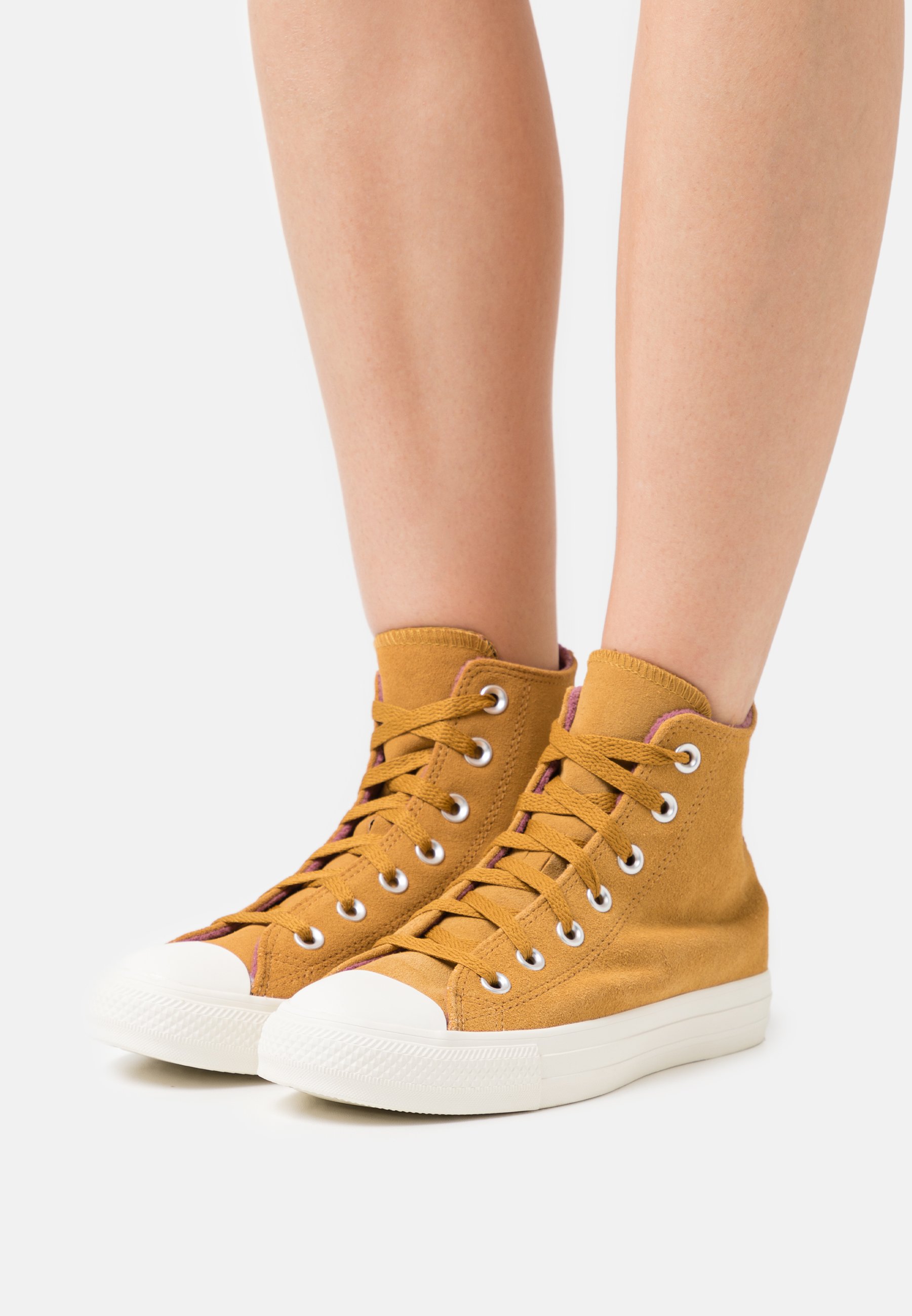 wheat converse high tops