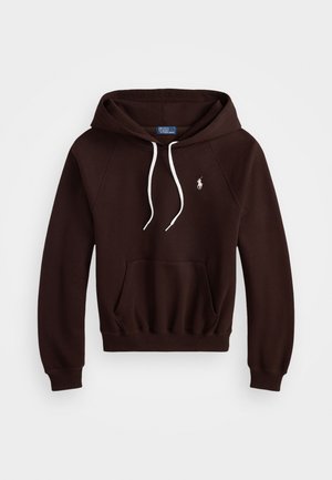 SHRUNKEN FIT FLEECE HOODIE - Sweatshirt - circuit brown