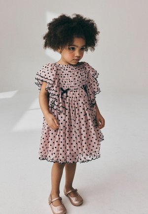 Next, REGULAR FIT - FRILL SLEEVE OCCASION DRESS - Kokteilikleit/peokleit - pastel pink spot