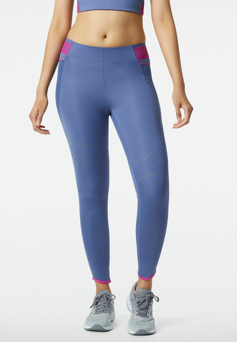 New Balance Tights blauw gemêleerd