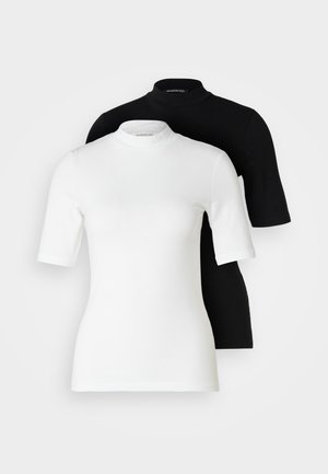 2 PACK - T-shirt basique - white/black