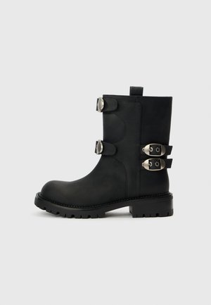 THE KIKI MOTO - Botine cowboy/biker - black