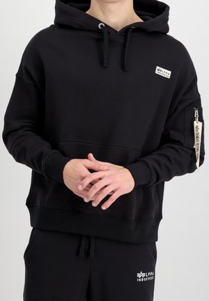 Felpa con cappuccio - black