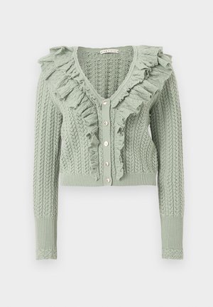 EILEEN RUFFLE CARDIGAN - Cardigan - garden mist