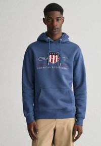 GANT ARCHIVE SHIELD - Kapuzenpullover - blau